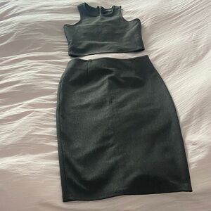 Lulu's Elegant Black Pencil Skirt Set